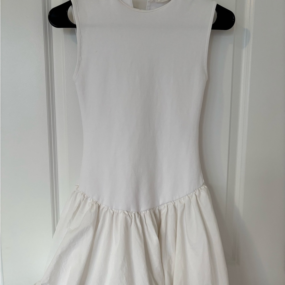 Zara White Sleeveless Kids Dress
